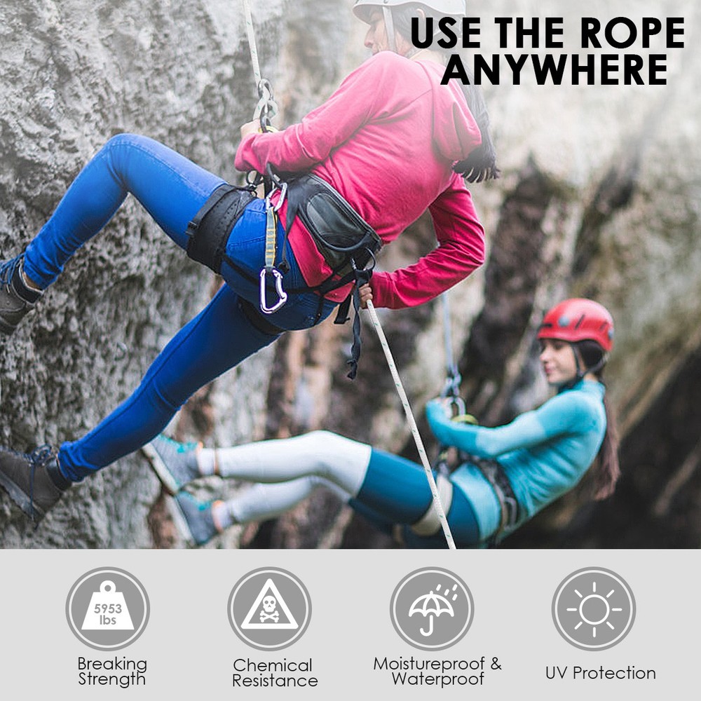 IRONMAX 3/7"x150’ Double Braid Polyester Rope Sling 5900Lbs BREAKING STRENGTH