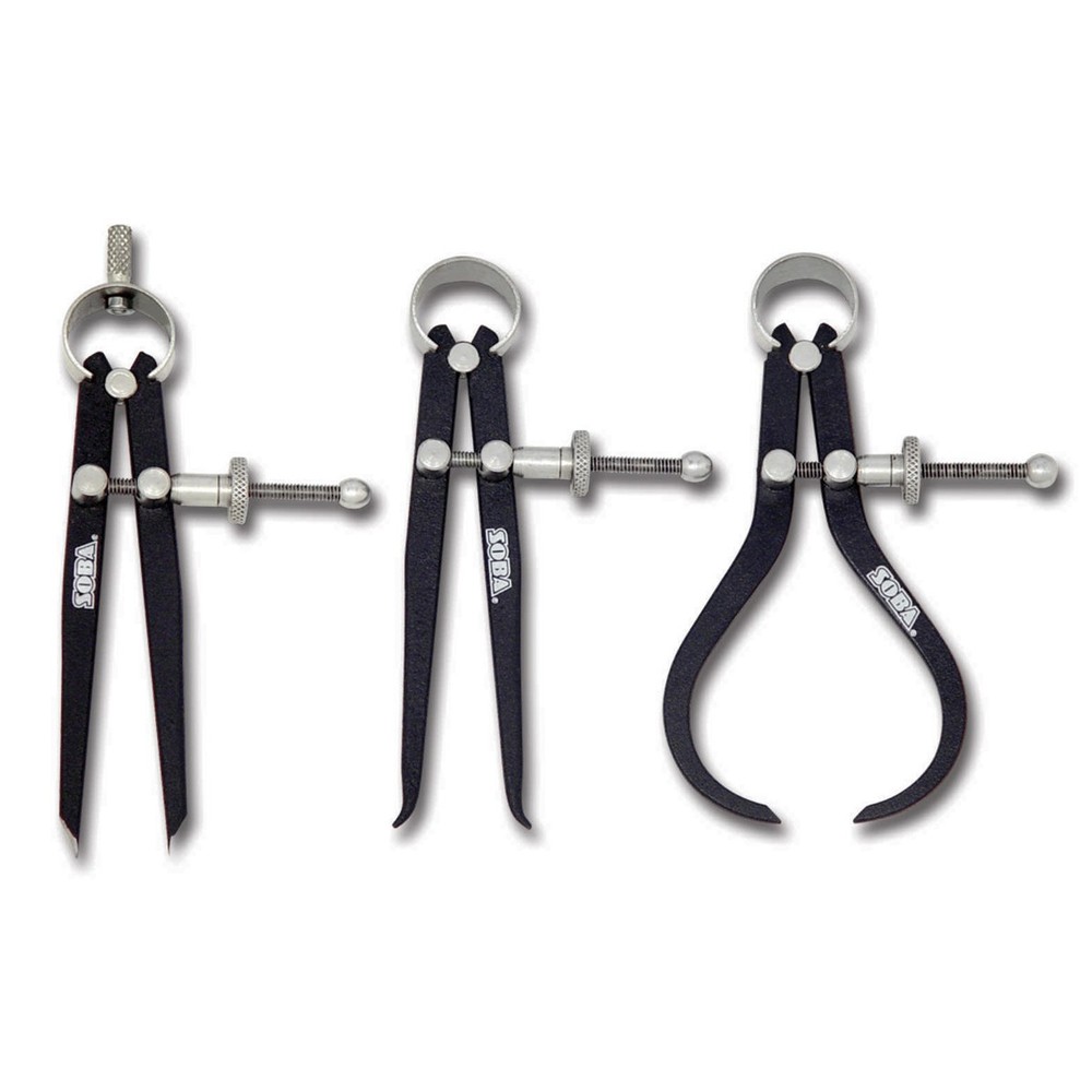 PRO-SERIES 4" 3 PIECE SPRING CALIPER & DIVIDER SET (4906-0071)