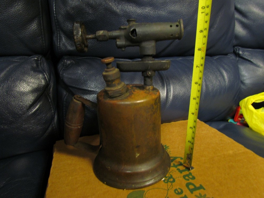 Vintage Antique Turner Brass Soder Torch Gas Blow Torch (2)