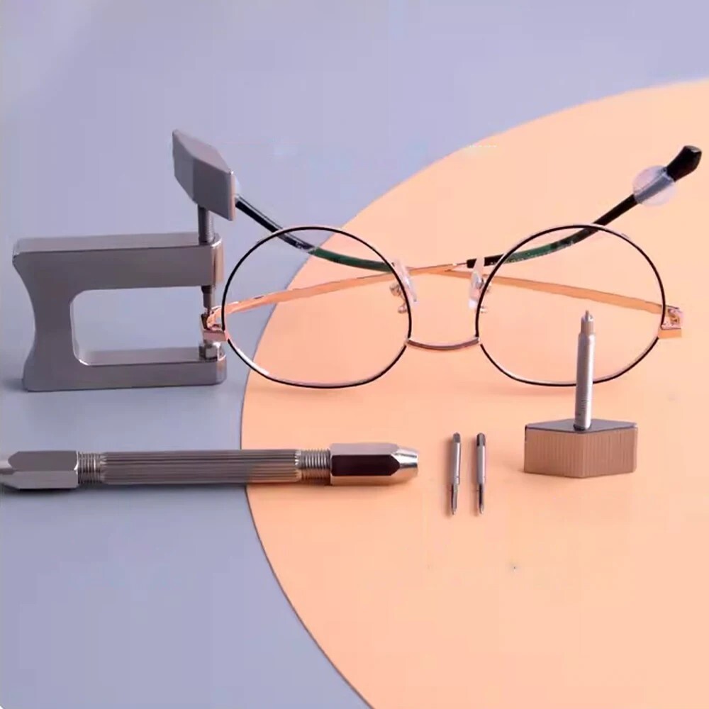 Optical Eyeglass Screw Extractor Broken Screw Removal Eyeglasses Processor Set