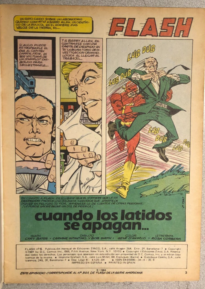 FLASH #6 (1981 Spain) DC comic book in Spanish FINE