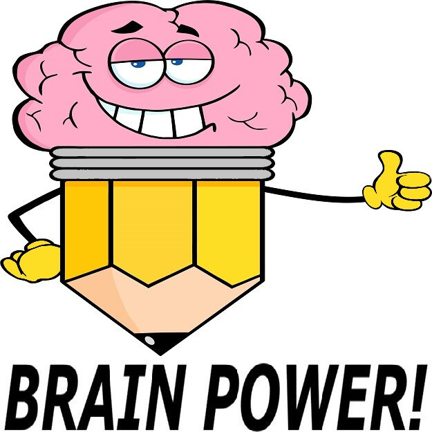 30 Custom Yellow Brain Power Pencil Personalized Address Labels