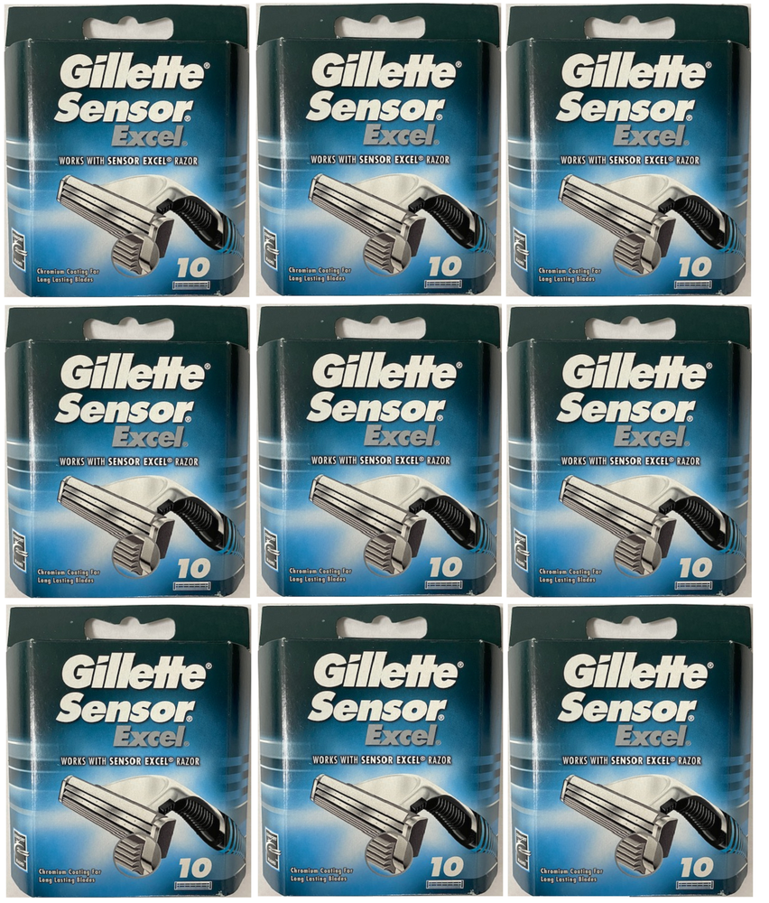 Gillette Sensor Excel Razor Blades - 90 Cartridges