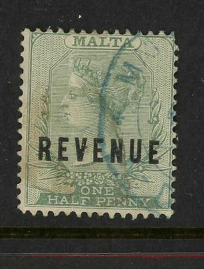 Malta #8 Revenue Overprint Used
