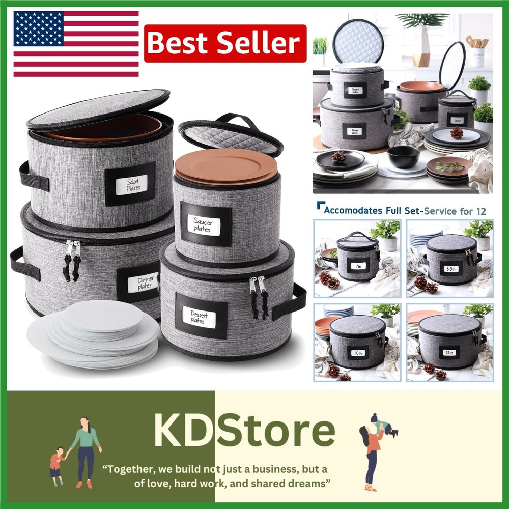 Fine China & Dish Storage Organizer Set