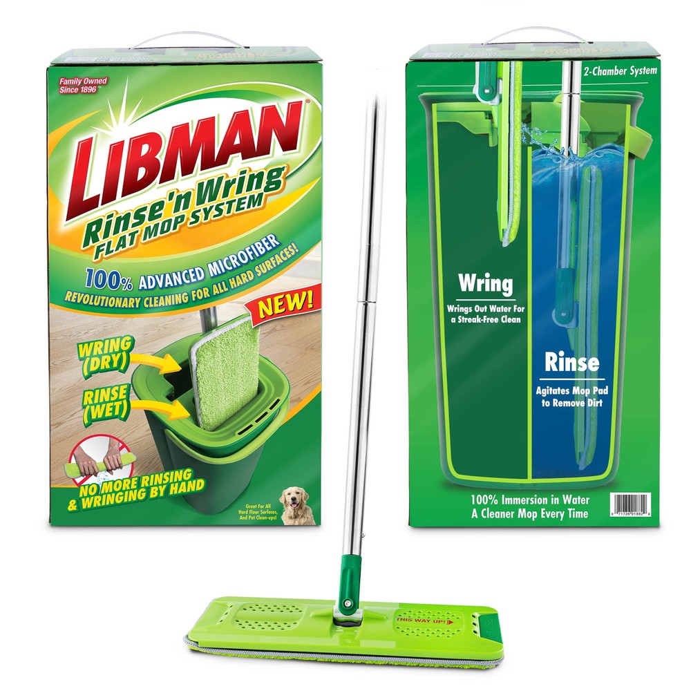 Rinse 'n Wring Flat Mop System with Microfiber Cleaning Pad