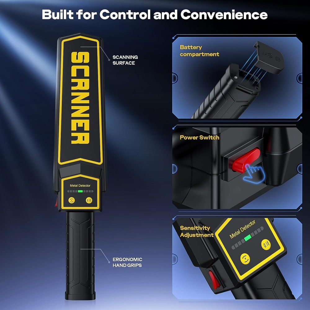 Durable Handheld Metal Detector - Essential Tool for Woodworkers & Security