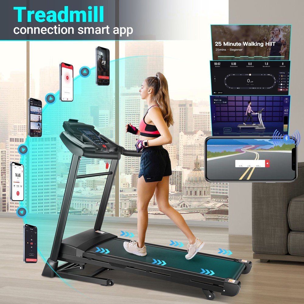 3.25HP Folding Treadmill Electric Treadmill Running Motorized Exercise Machine