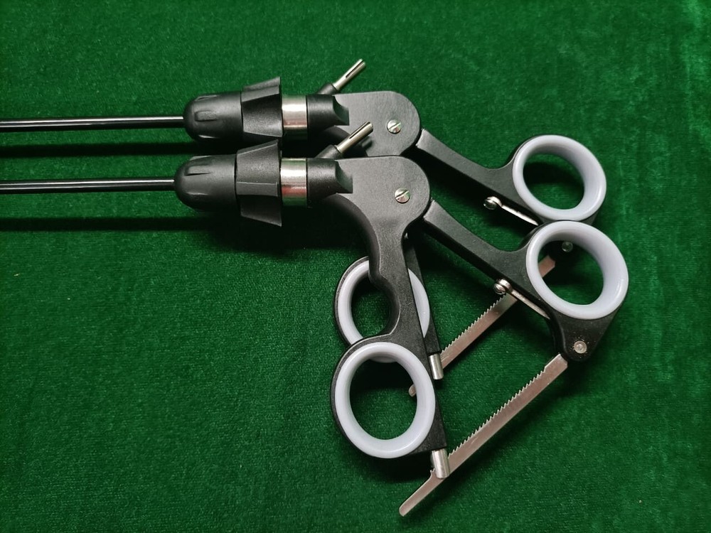2pc Laparoscopic Monopolar Bowel Grasping Forcep 5mmx330mm Reusable Instruments