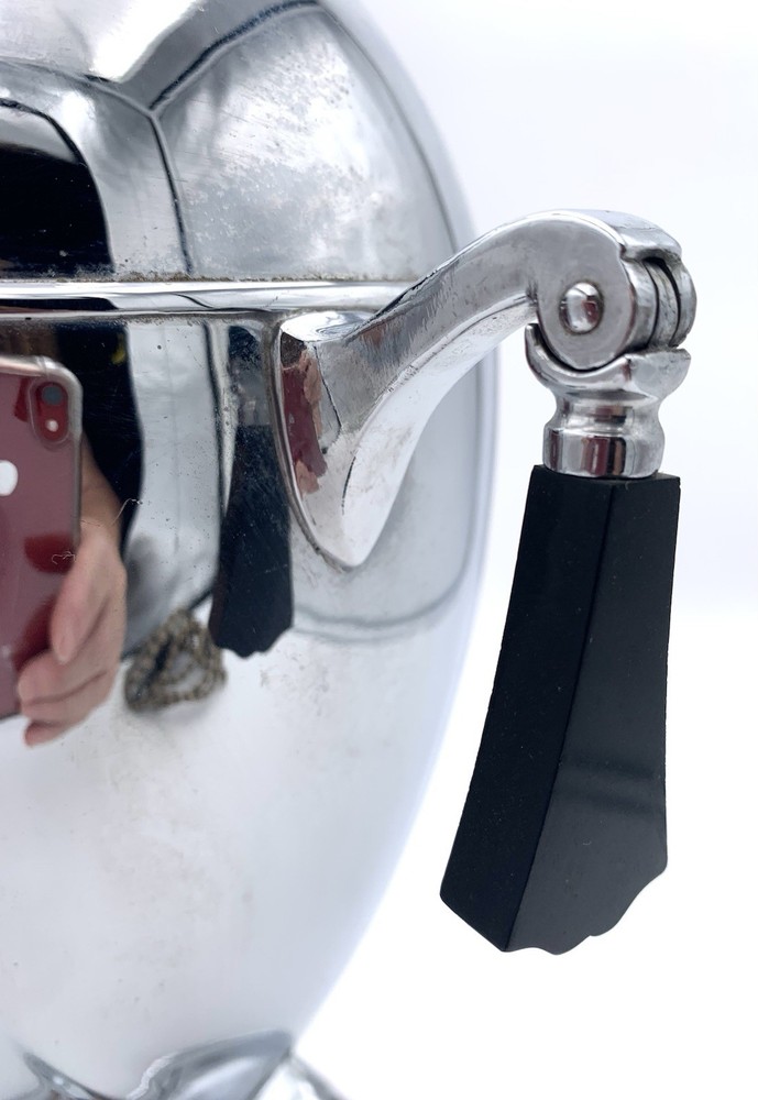 VTG Crescent Silverware Art Deco Chrome Percolator Bakelite (?) Handles: Tested!