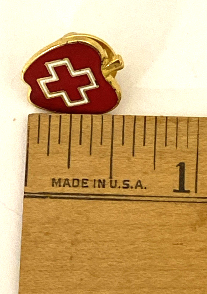 Vintage Red Cross Apple Emblem (C2)