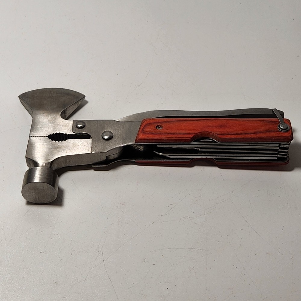 Multi Function Tool Outdoor Camping Emergency Survival Axe Hatchet Hammer Plier