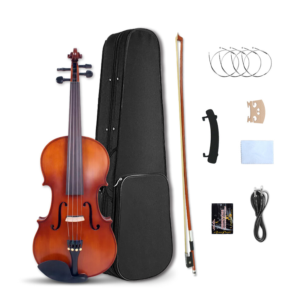 Electric Violin 4/4 4 string Acoustic Violin Maple Spruce with case,bow