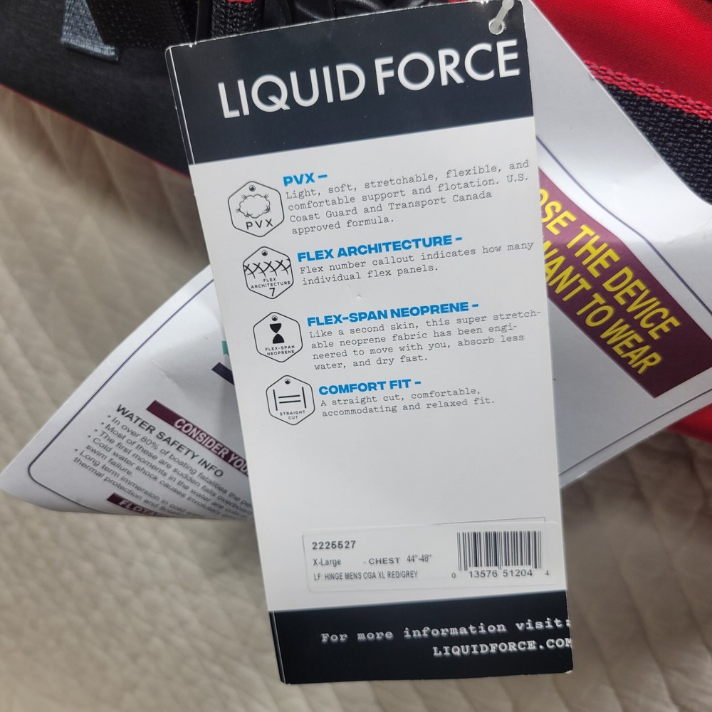 Liquid Force Hinge Classic CGA (Black/Red) Life Jacket XL
