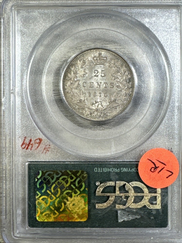 1870 Canada 25c Quarter Dollar PCGS MS61