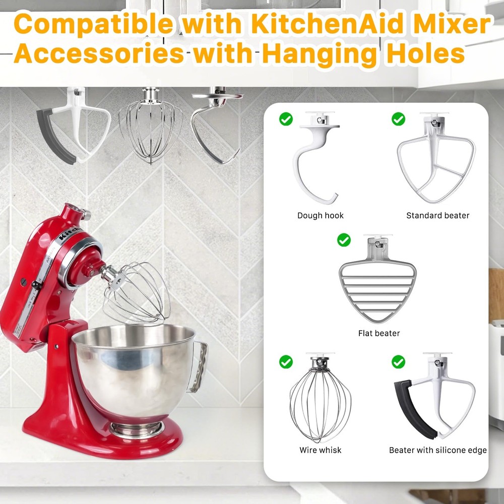 4 Pack Mixer Attachment Holder, Compatible with 4PACK, Transparently
