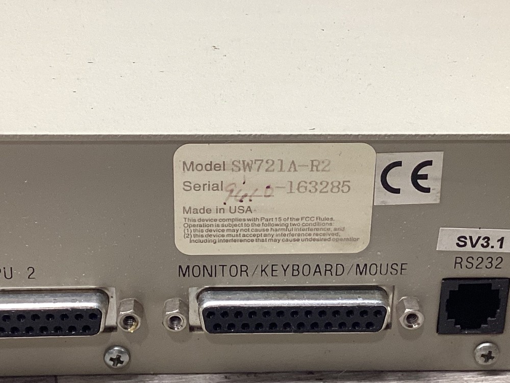 Black Box ServSwitch, 2 Port SW721A-R2 #109C72PR4