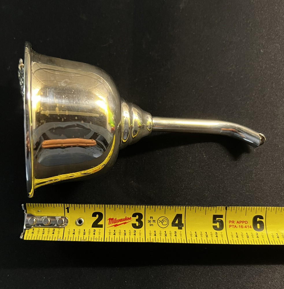 Silverplate Wine Funnel w/Grape Handle 6.5”