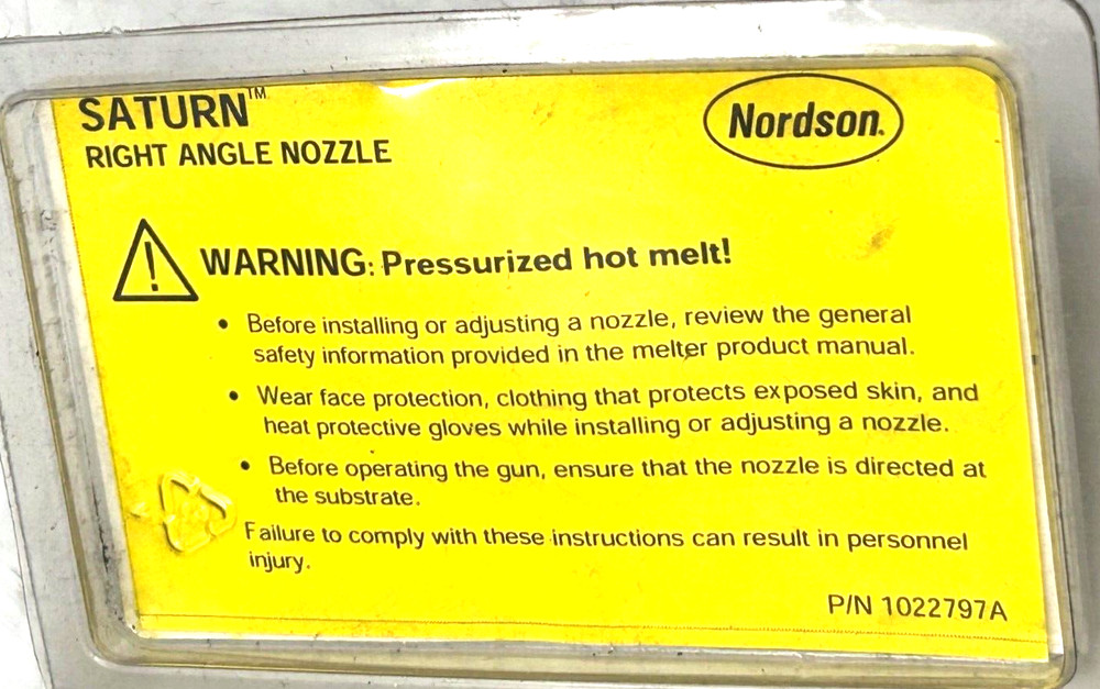 Nordson 1011020 SATURN RIGHT ANGLE NOZZLE New