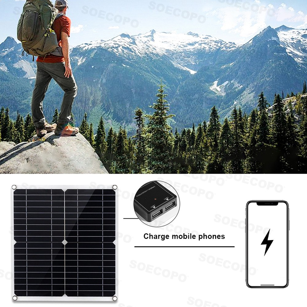US 7000W Solar System Kit 12V To 110V Off-Grid Inverter System 100A Controller