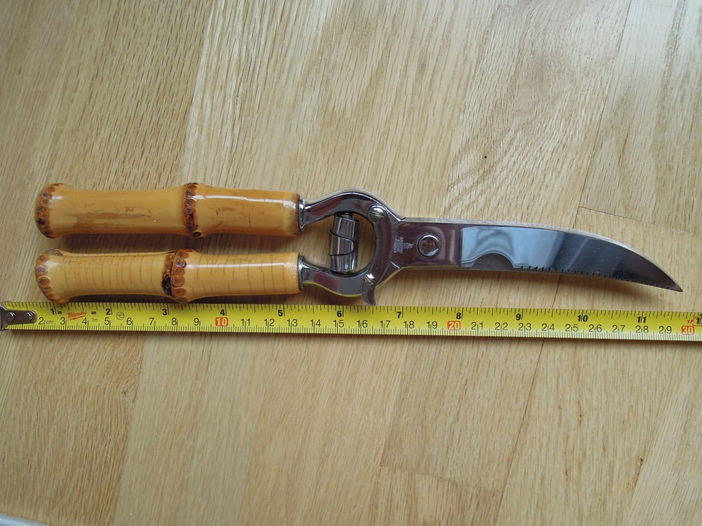 Vtg Solingen Poultry Scissors Shears Kitchen Germany Carves Stag Bone Handle