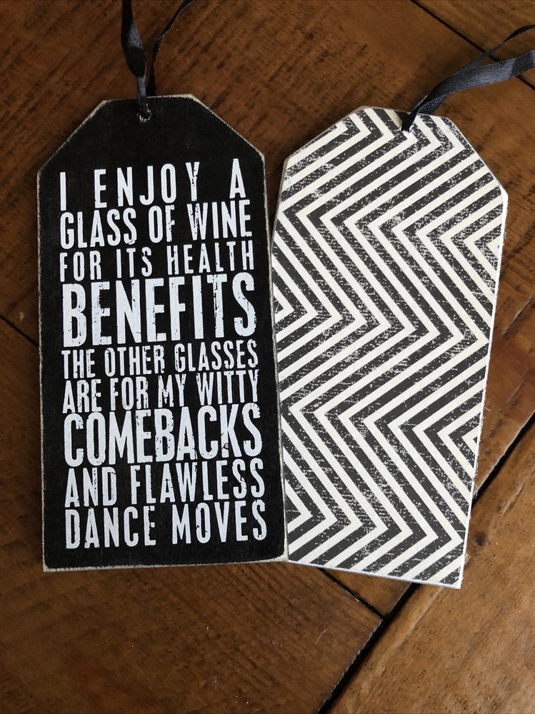 Wine Bottle Tags - Wooden