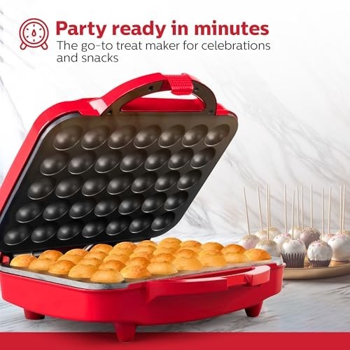 35-Count Cake Pop Maker with Non-Stick Plates & Indicator Lights - Fast Baking f