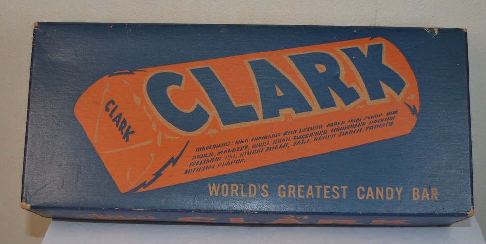 Vintage Clark Bar Candy  Box - 24 Count . Complete - Very Nice