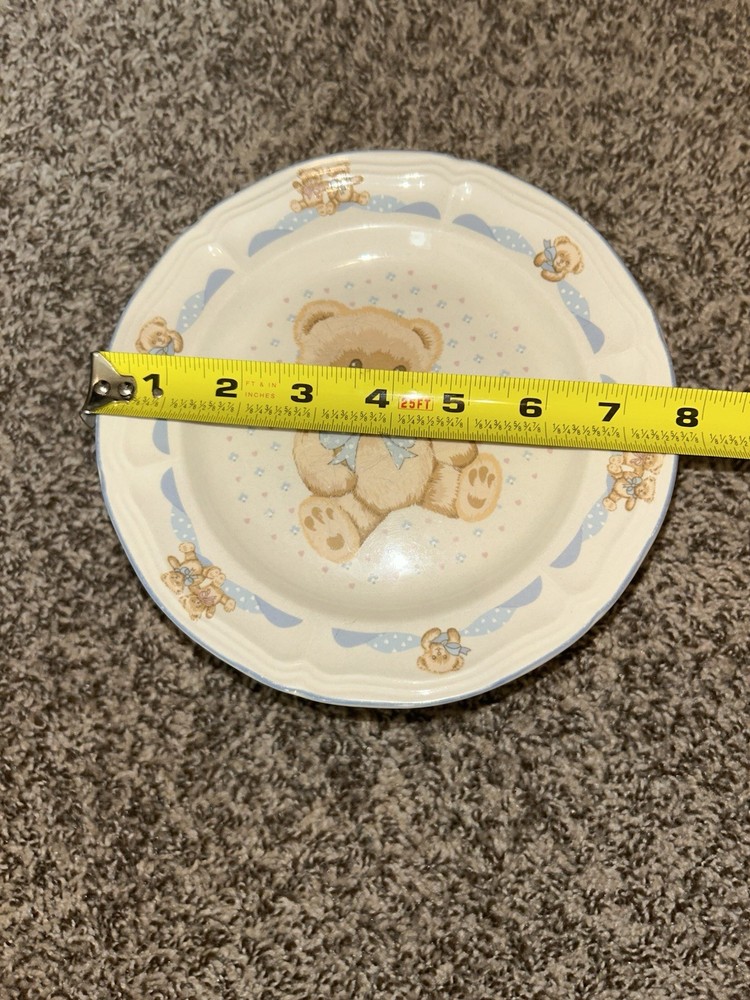 Tienshan Theodore Bear Stoneware Dinner Set Plate Bowl Cup