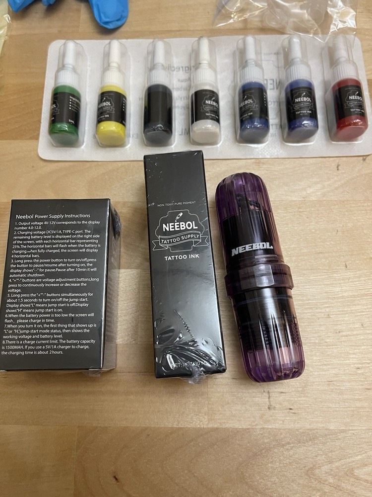 NEEBOL Tattoo Machine Pen + Starter Kit - NEW!