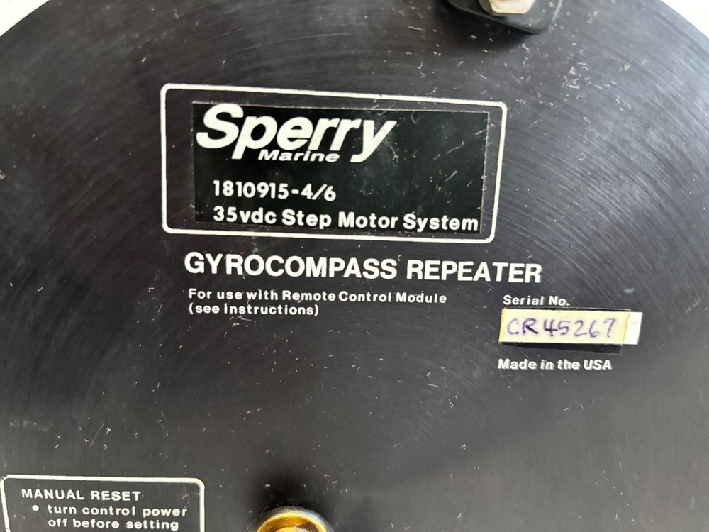 SPERRY MARINE GYROCOMPASS REPETER 35vdc Step Motor System