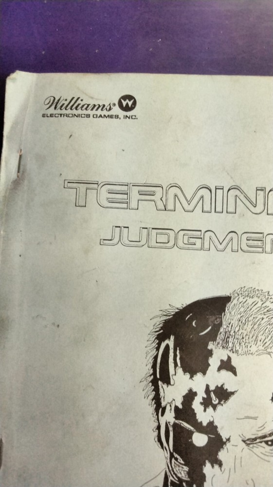 Williams Terminator 2 Pinball arcade Manual Schematics original