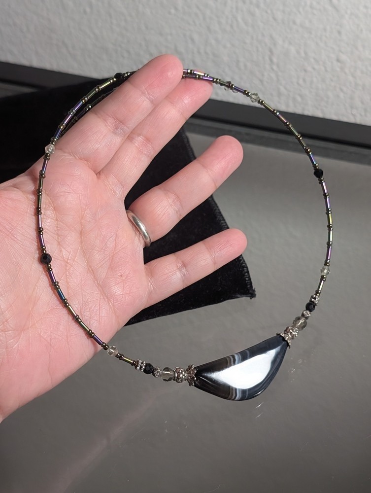 Vintage Agate Boho Tibetan Necklace