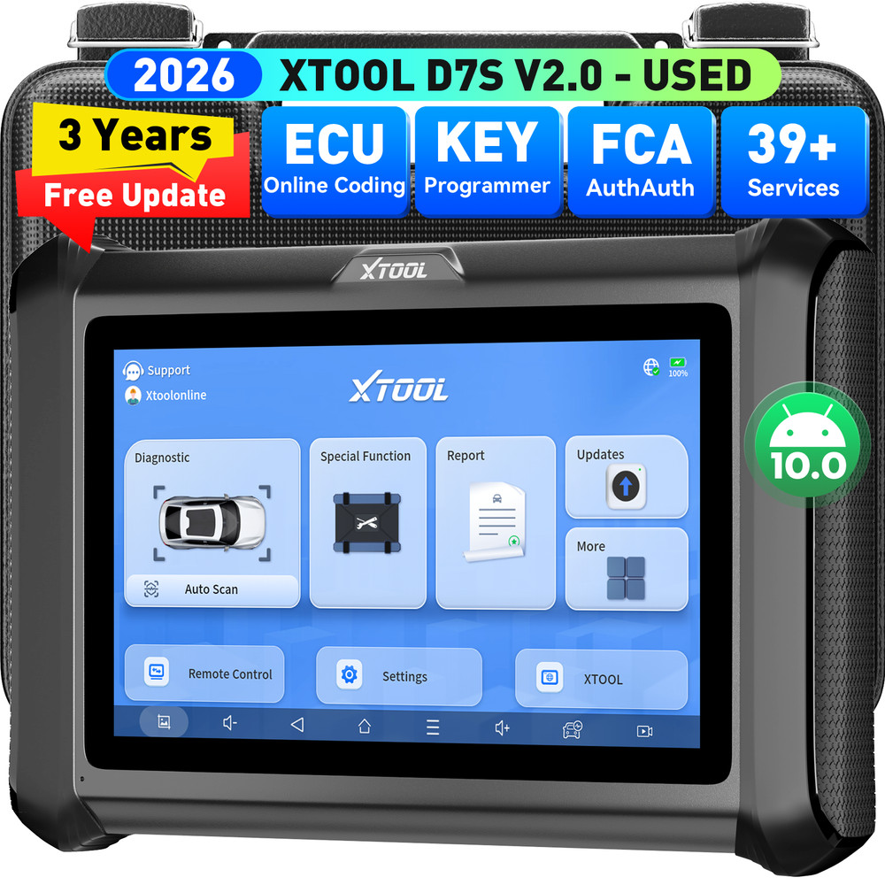 USED XTOOL D7S V2.0 Car All System Diagnostic Tool Bi-Directional Key Programmer