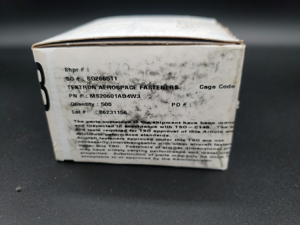 Cherry Rivet Textron Aerospace Fasteners 500 pc