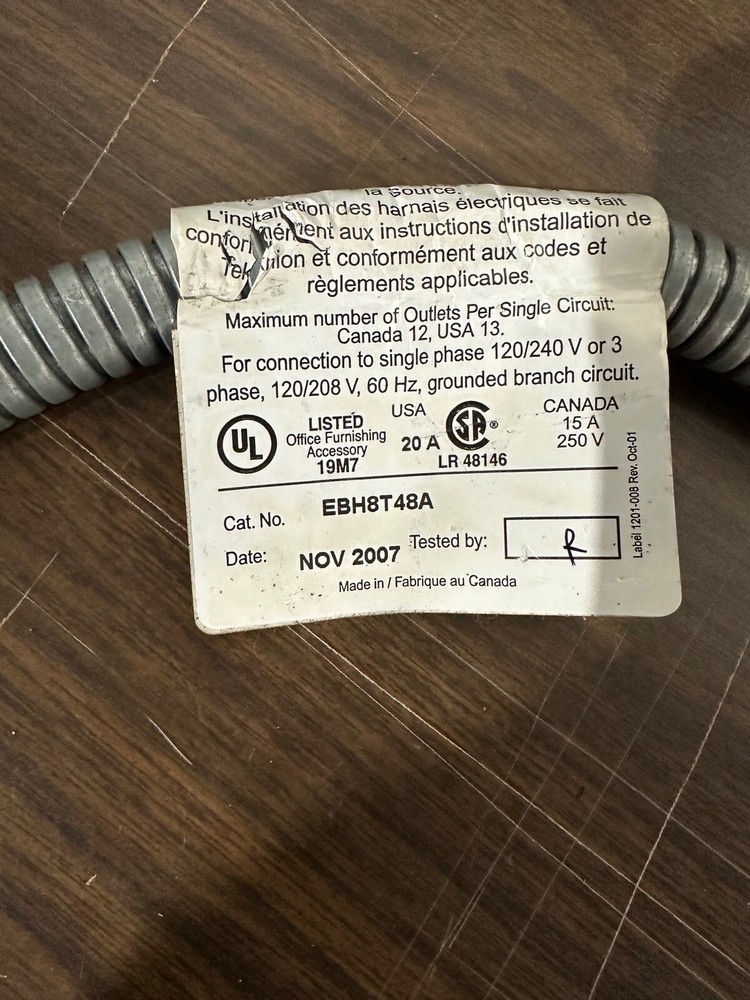 Teknion Panel Power EBH8T48A