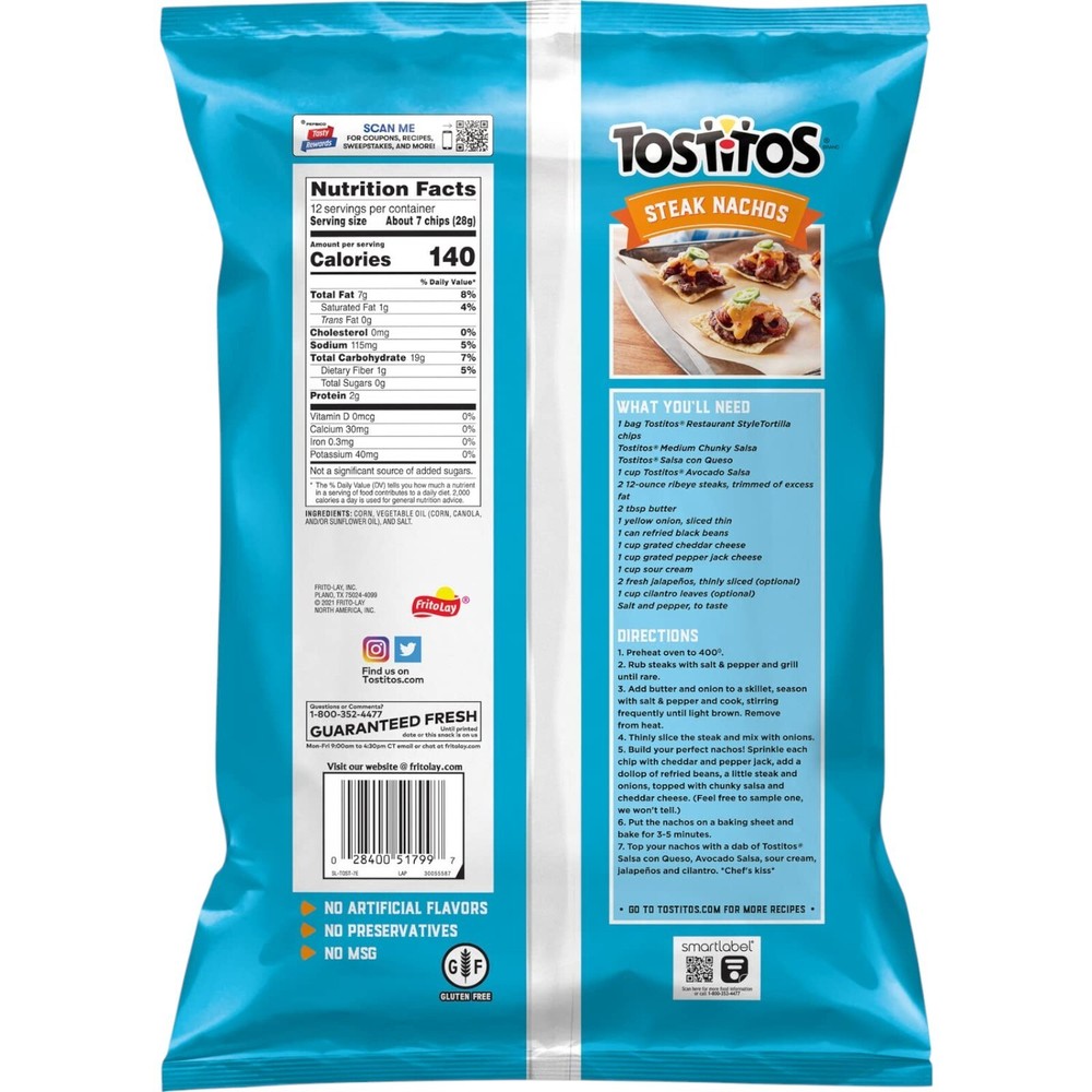 Tostitos Restaurant Style Tortilla Chips 12 oz