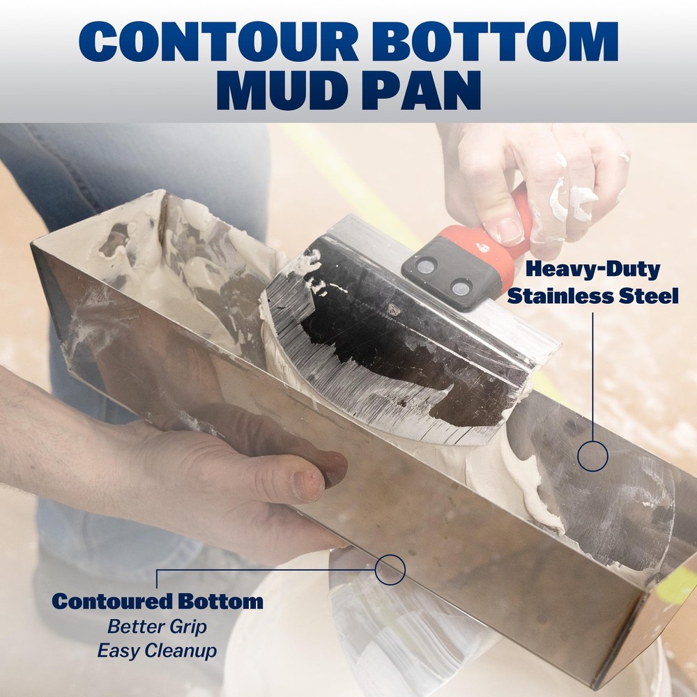 WAL-BOARD TOOLS Deluxe Drywall Finishing Tool Kit, Mud Pan, MultiTool, Taping...