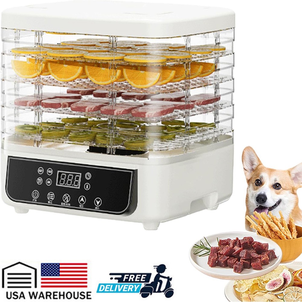 5 Trays Food Dehydrator Machine Digital Adjustable Timer & Temperature for Jerky