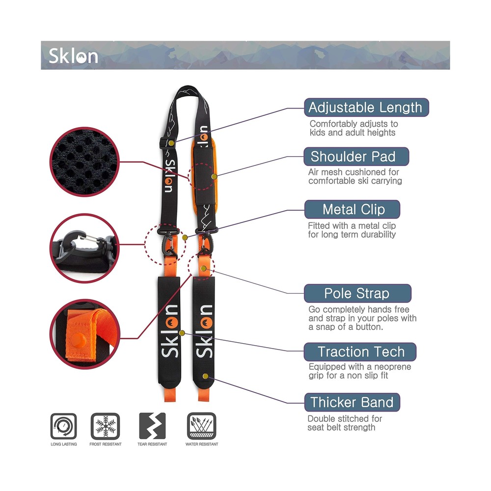 Ski & Snowboard Training Harness + Ski & Pole Carrier Bundle - Teach Your Chi...