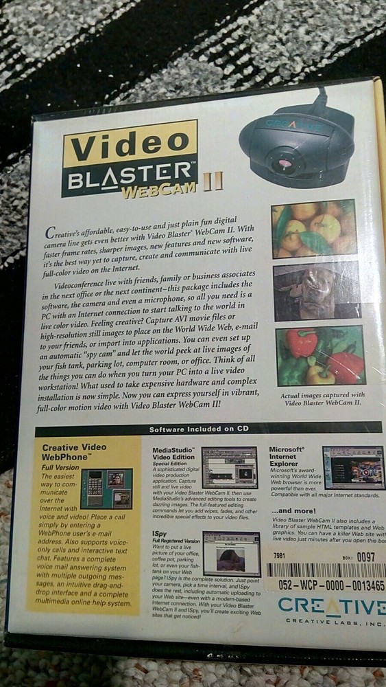 Video Blaster Webcam ( II / 2 ) Creative Labs BRAND NEW COMPLETE PACKAGE