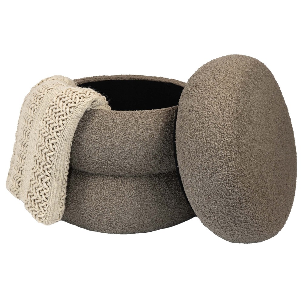 Cloud Ottoman Boucle Taupe