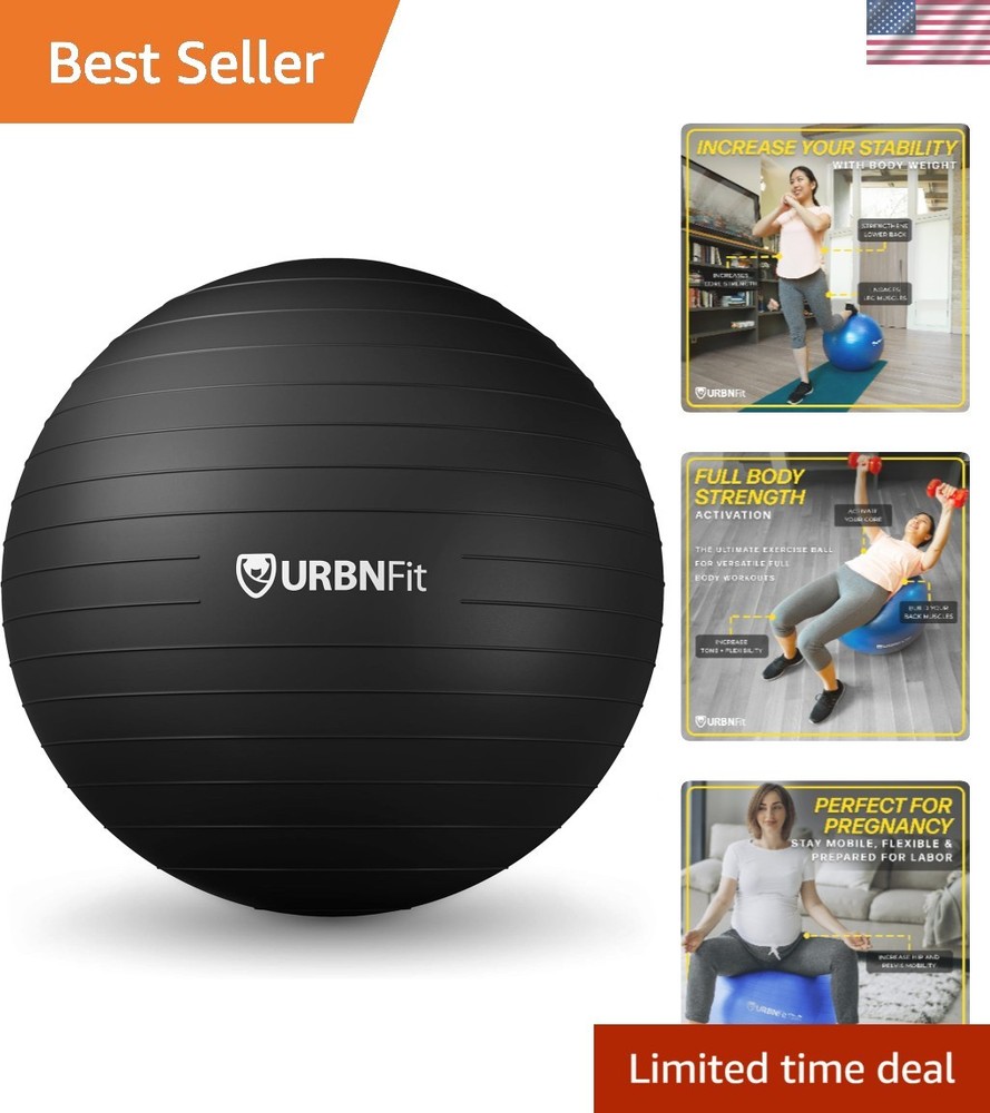 Lightweight Anti-Burst Exercise Ball - Perfect for Office Use & Home Workouts
