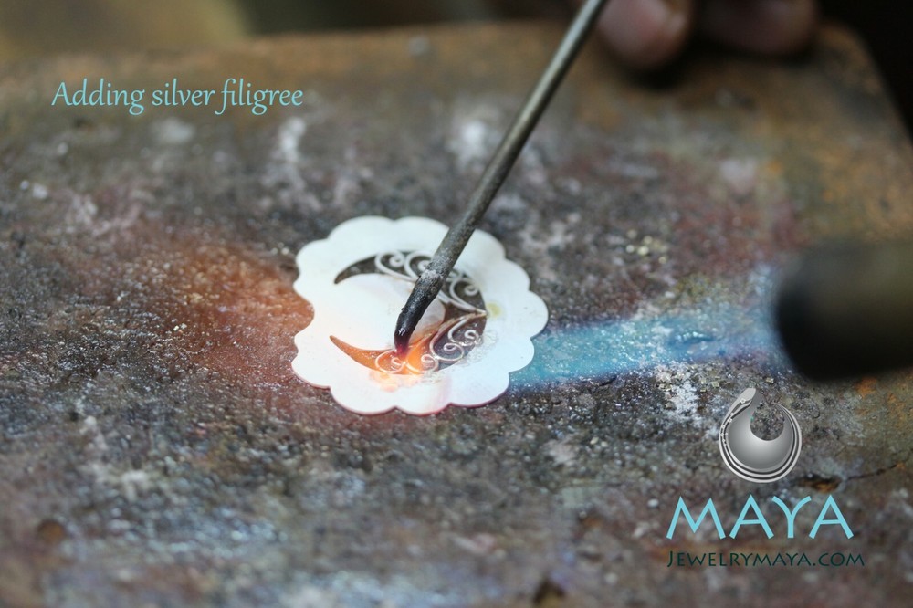 Handmade Filigree Flower Earrings
