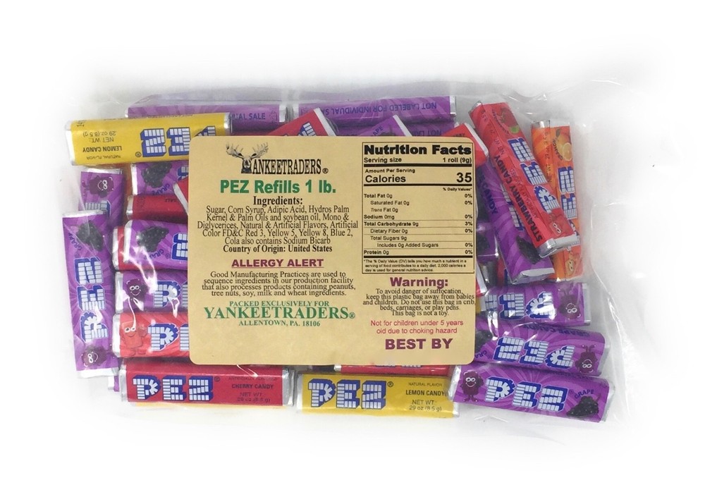 PEZ Candy Refills in 1 lb. Bulk, Assorted Fruit Flavors ~ FREE SHIPPING!!
