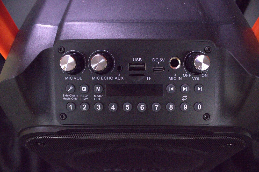 MOYLEAF Karaoke Machine with Wireless Microphones HHCC-A9 - Black/Orange