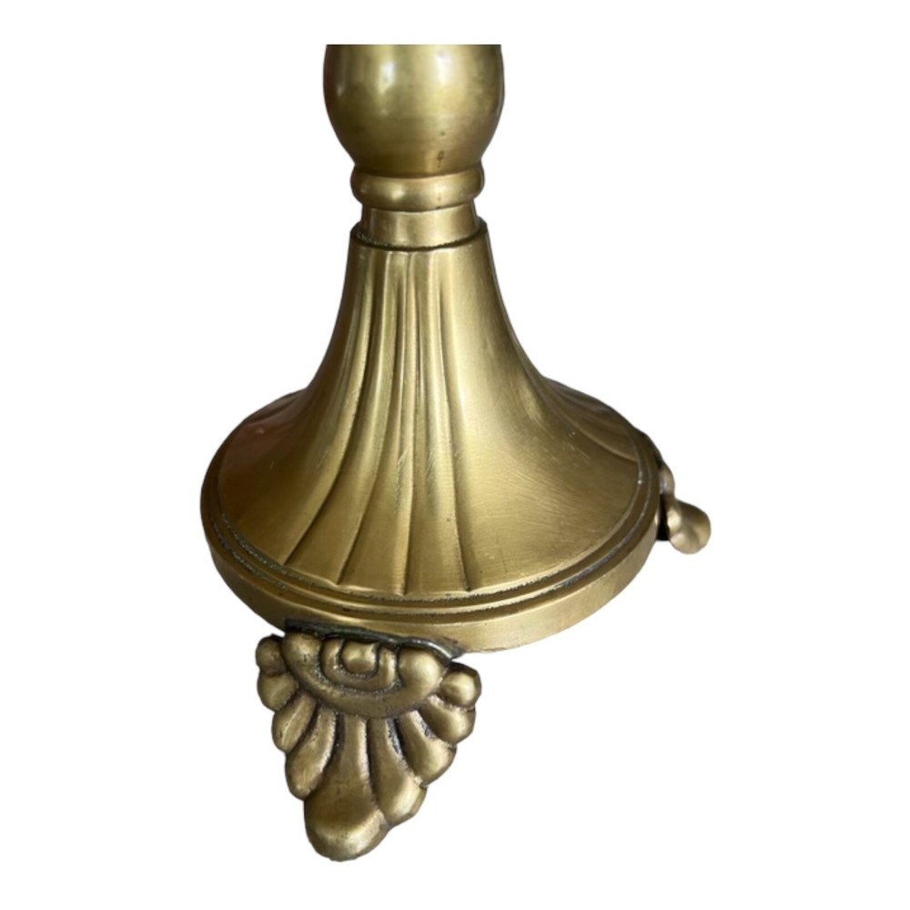 Vintage Clawfoot Brass Candlestick Holder 8” Tall