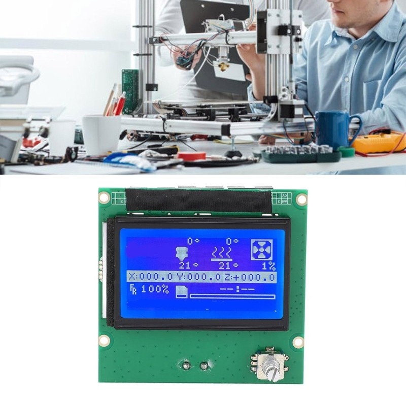 12864 LCD Screen Assembly 3D Printer LCD Display Screen With Control Panel 12864