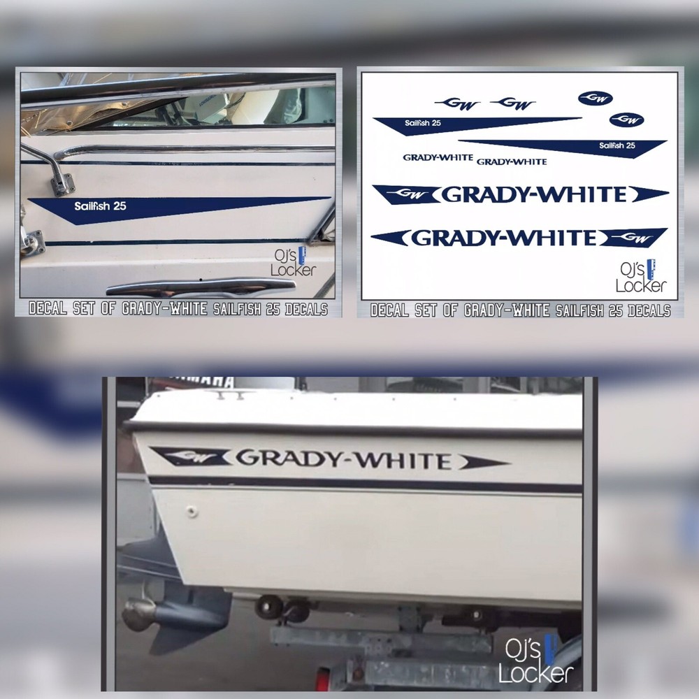 Grady White-Sailfish 25 Hull Replacement Decals Set