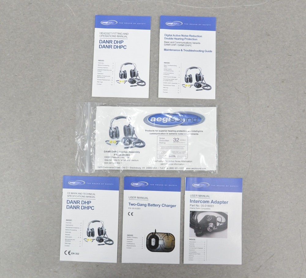 Aegisound DANR HPD+C Headset Assembly Hearing Protection & Communication Kit